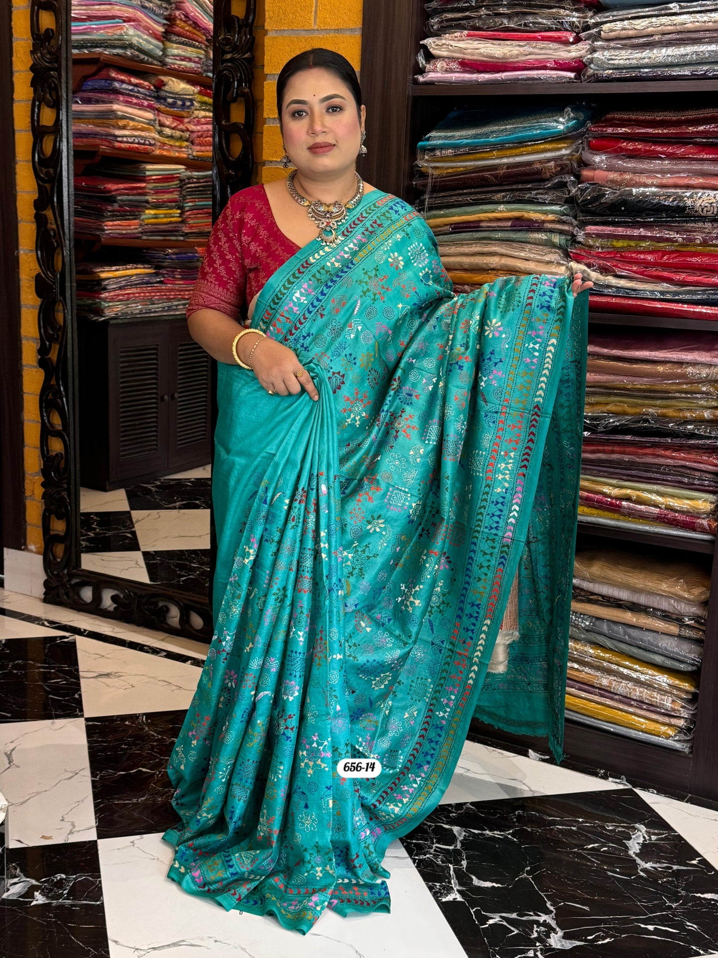 Tussar kantha