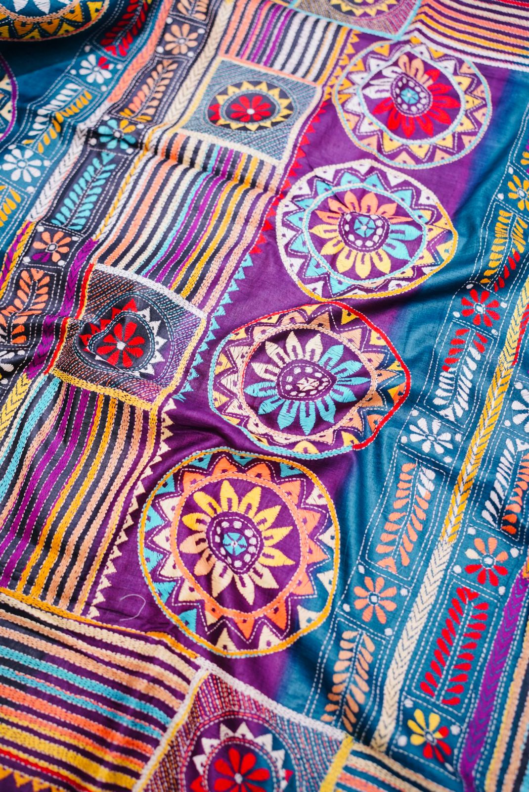 Pure Tussar Kantha