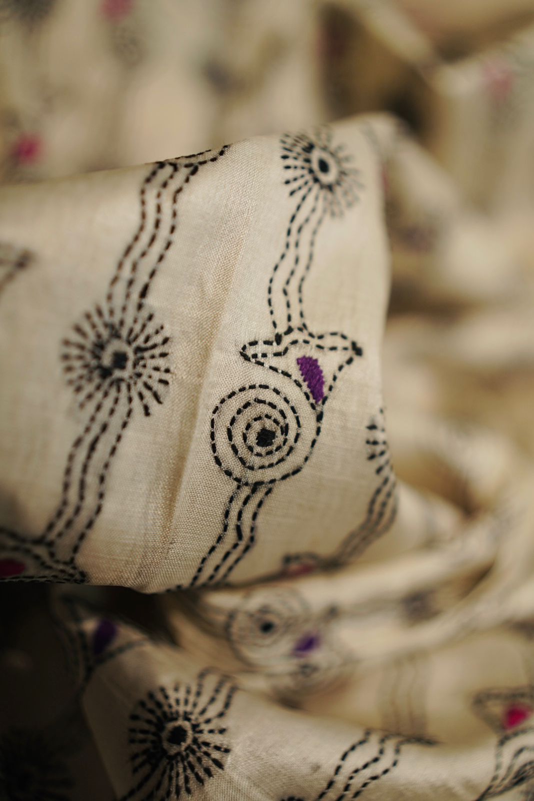Pure Tussar Kantha
