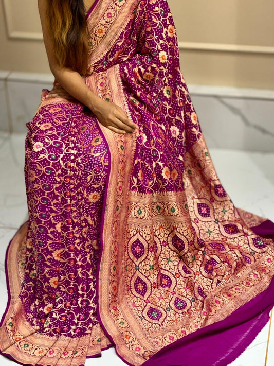 Bandhej Khaddi Saree