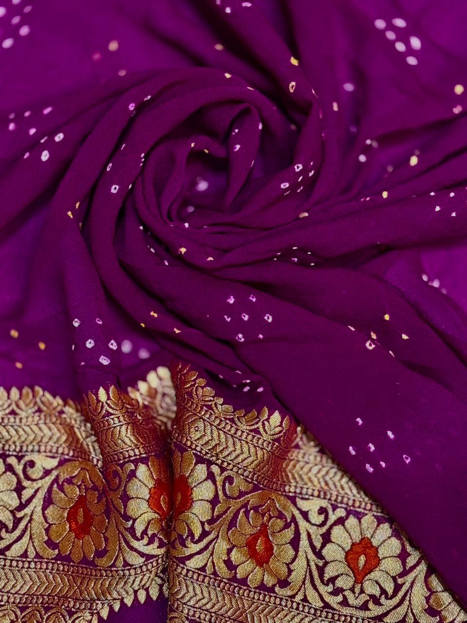 Bandhej Khaddi Saree