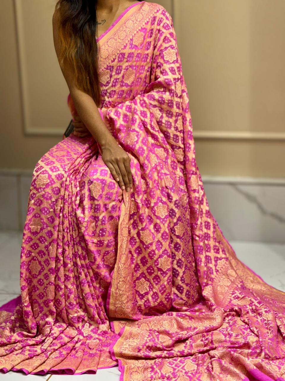 Bandhej Khaddi Saree