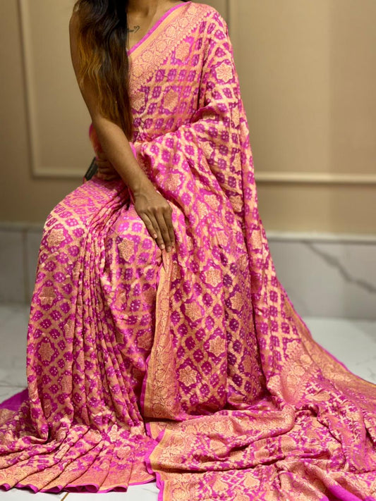 Bandhej Khaddi Saree