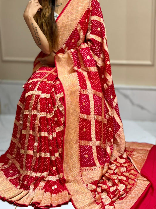Bandhej Khaddi Saree
