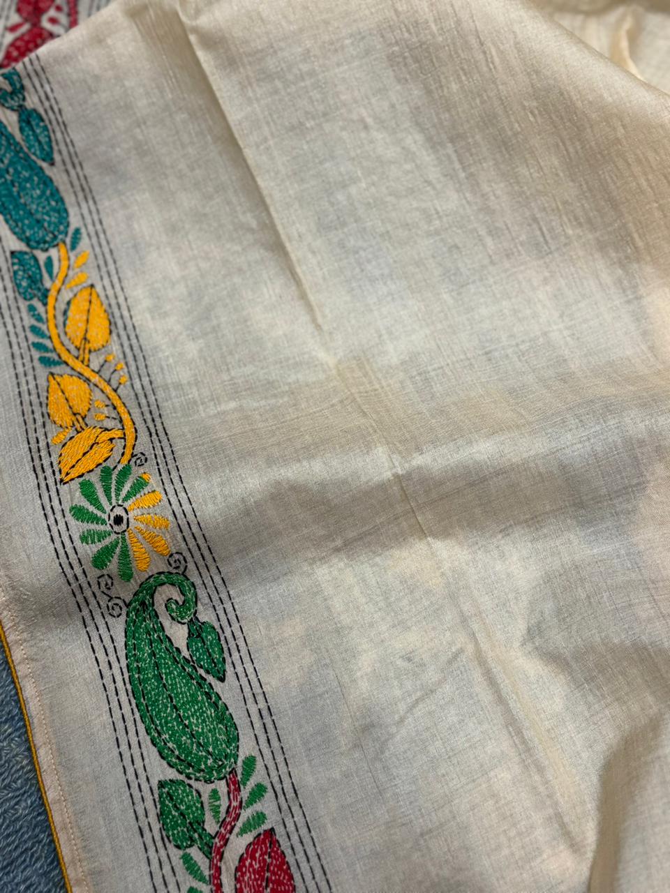 Pure Tussar Kantha