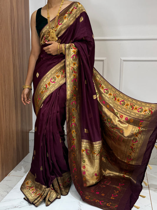 SEMI CREPE PAITHANI