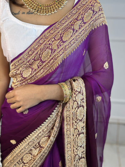 PURE CHIFFON BENARASI