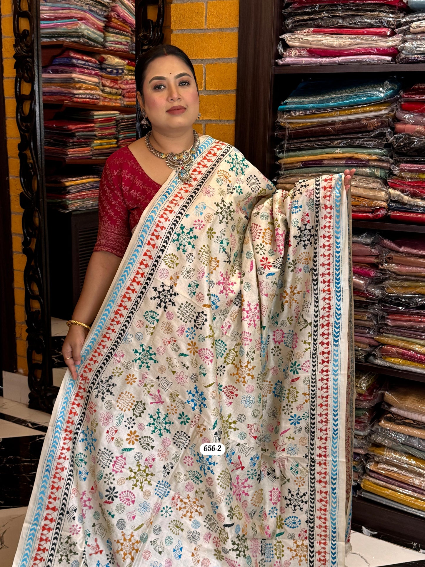 Tussar kantha