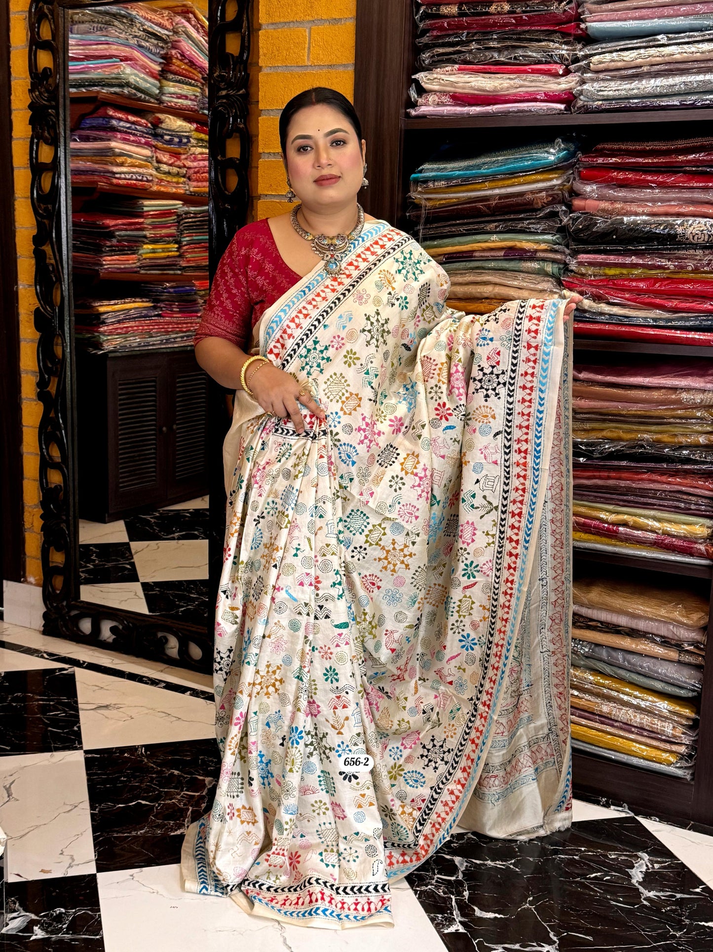 Tussar kantha