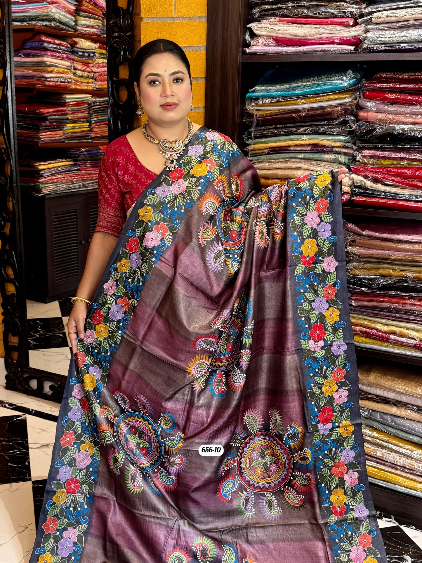 Tussar kantha