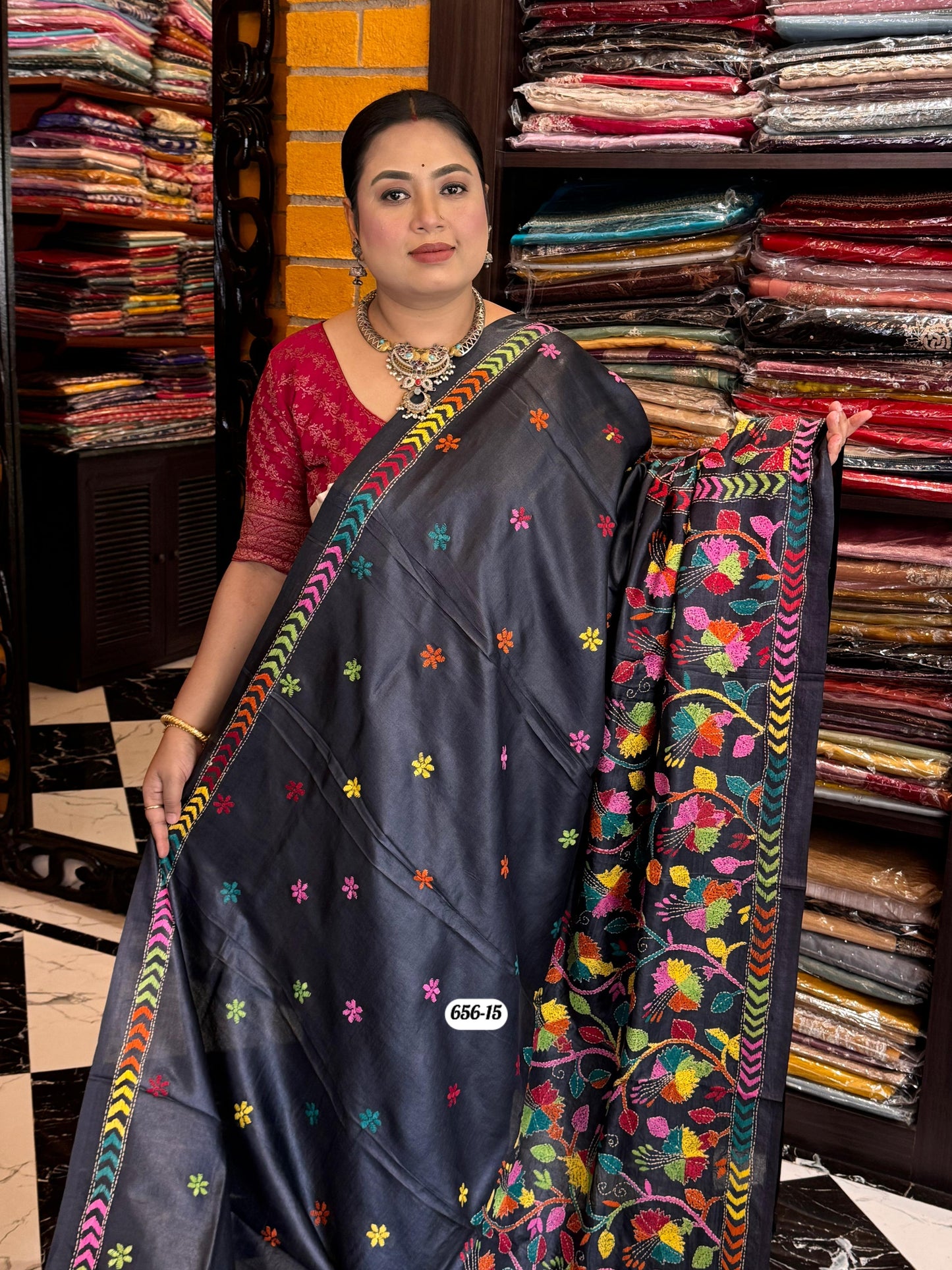 Tussar kantha