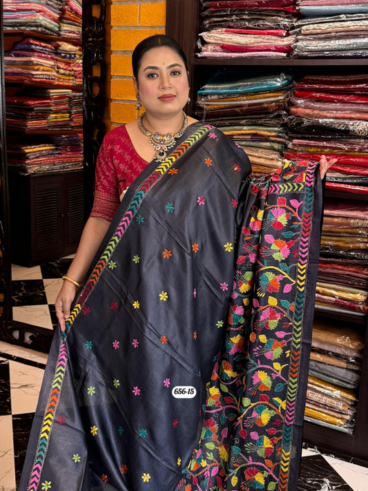 Tussar kantha