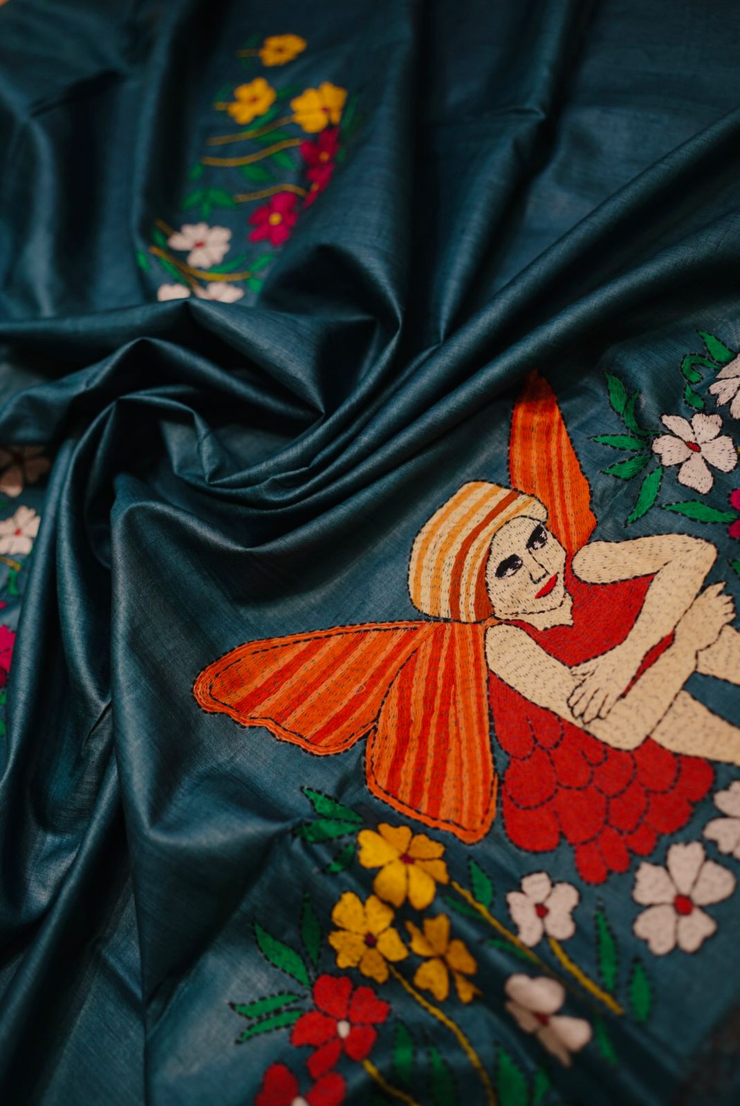 Pure Tussar Kantha