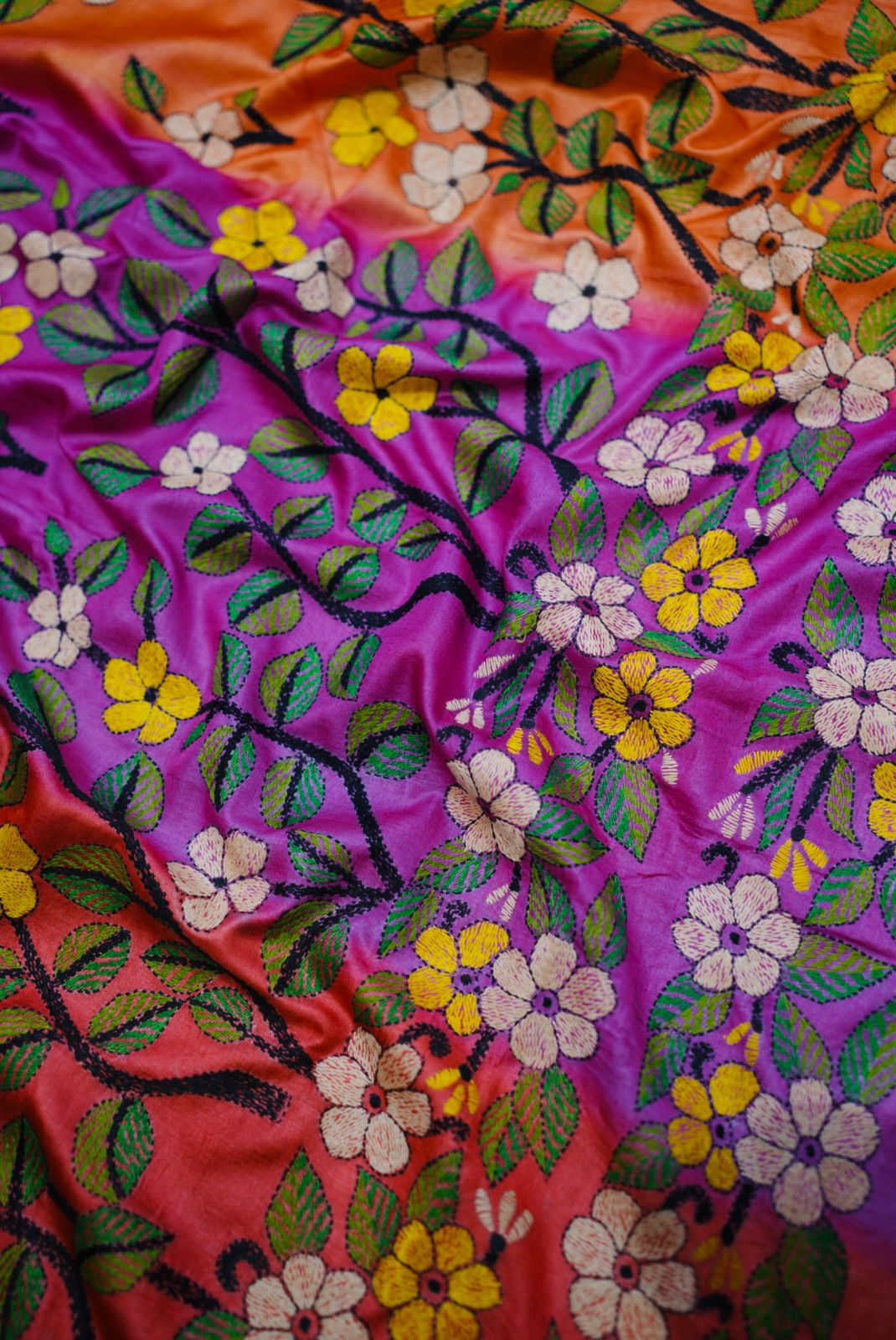 Pure Tussar Kantha