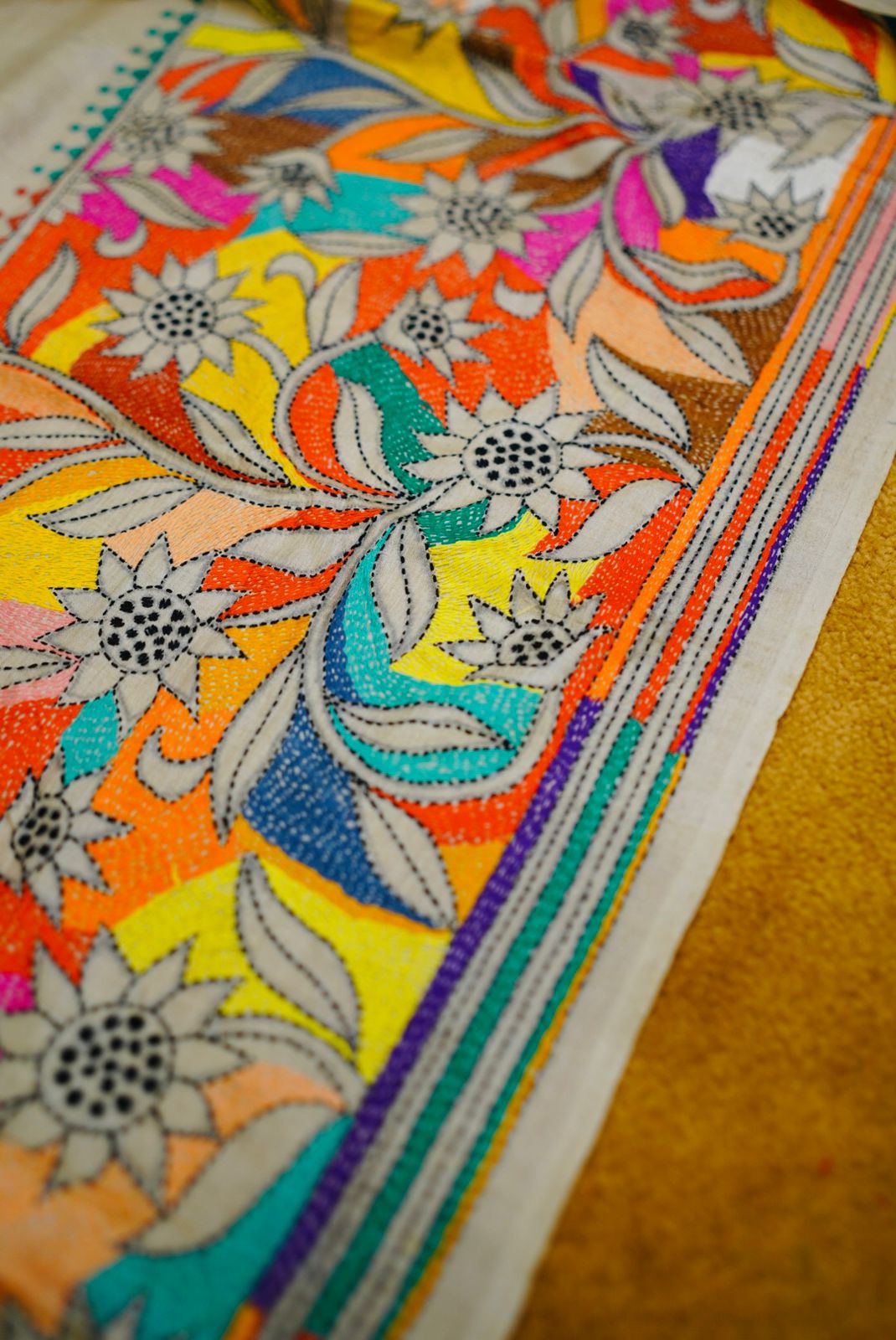 Pure Tussar Kantha