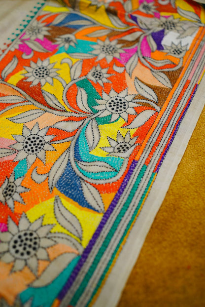 Pure Tussar Kantha