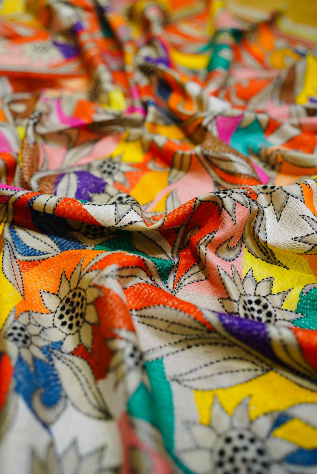 Pure Tussar Kantha