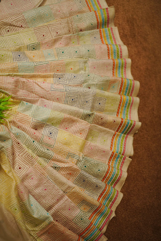 Pure Tussar Kantha