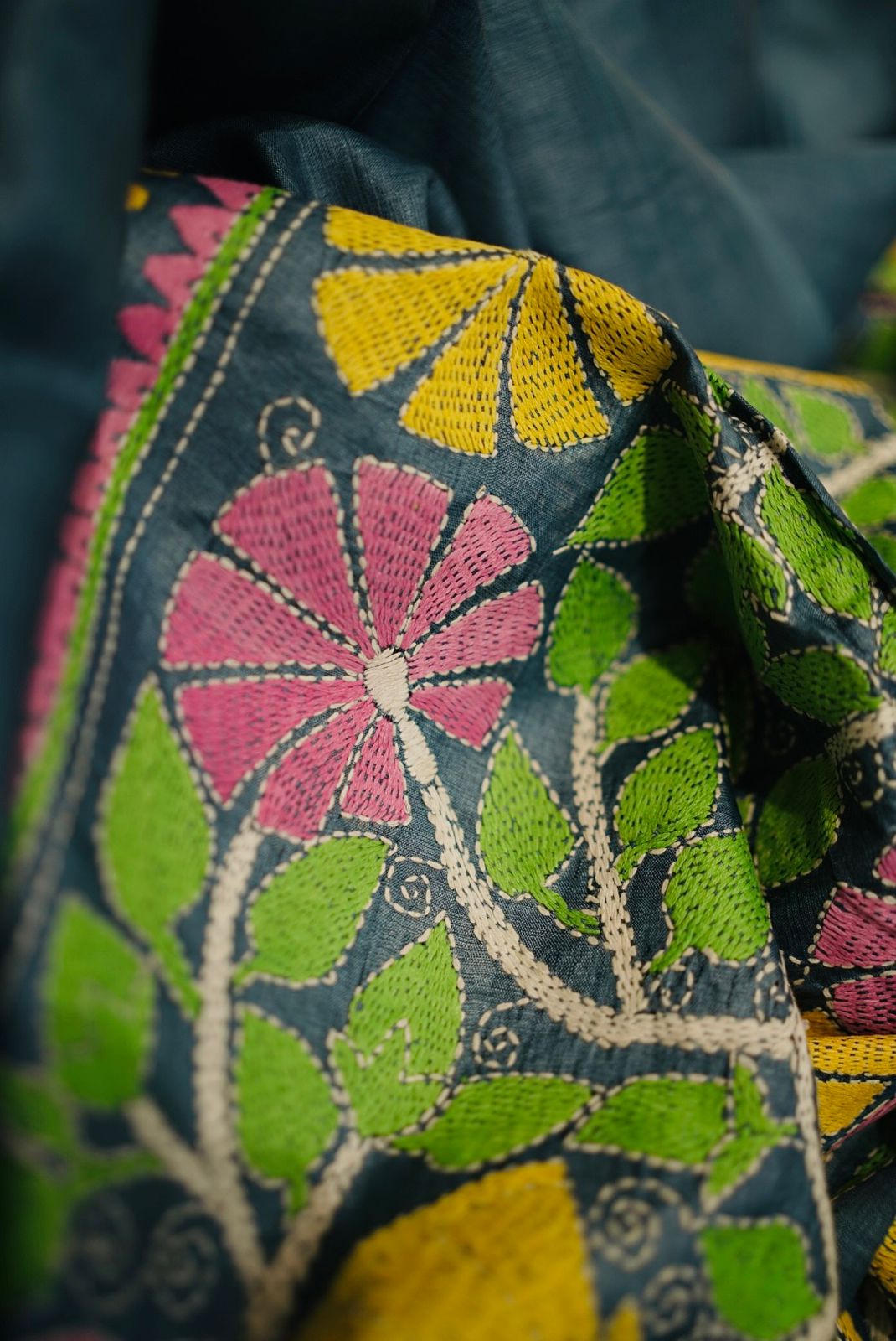 Pure Tussar Kantha
