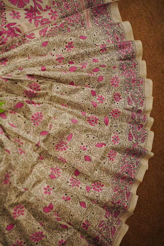 Pure Tussar Kantha