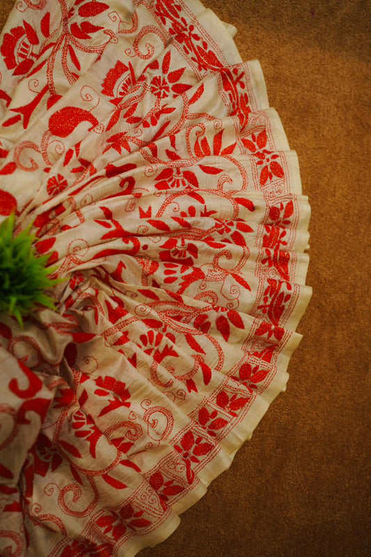 Pure Tussar Kantha