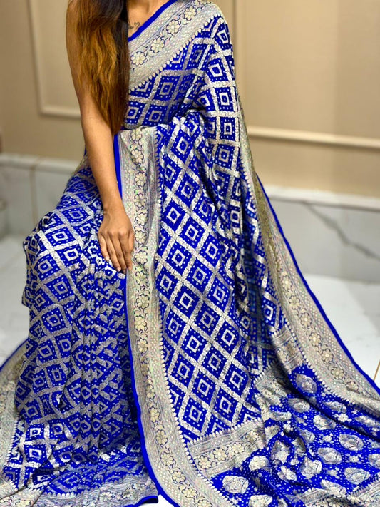 Bandhej Khaddi Saree