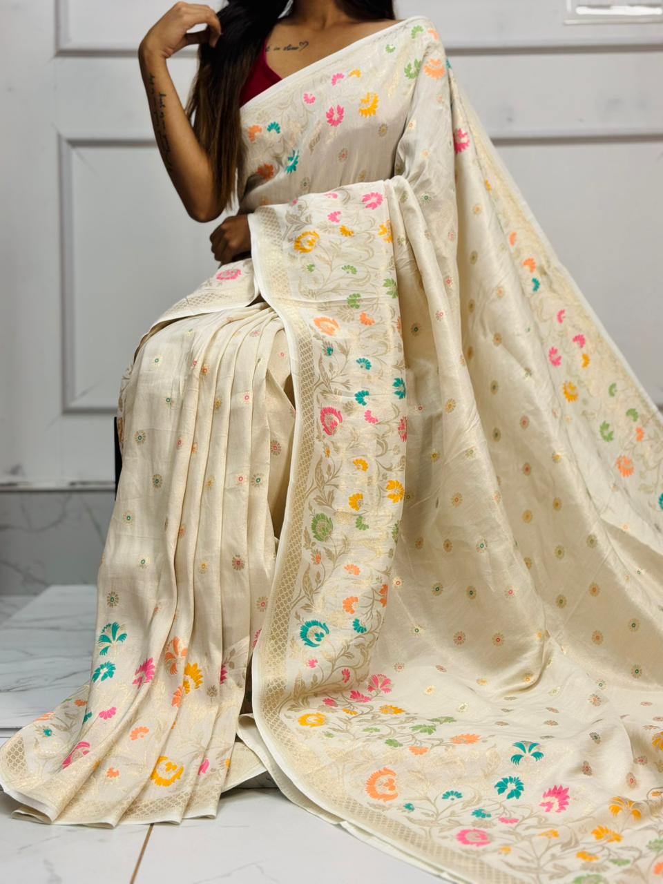 Tussar Georgette Tissue