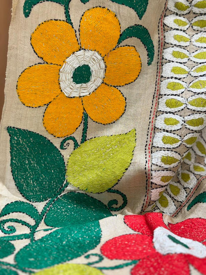 Pure Tussar Kantha