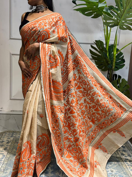 Pure Tussar Kantha