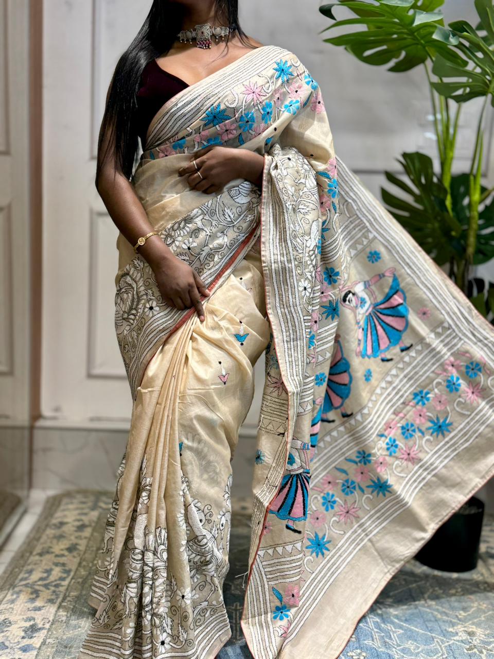 Pure Tussar Kantha